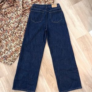 High Waisted Wide Leg Jeans (size 28)